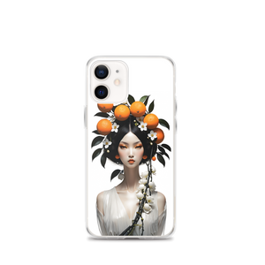 Beauty Lady with Orange Fruits iPhone Case