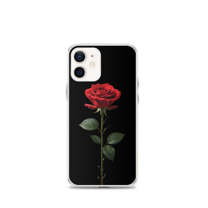 Red Rose on Black iPhone Case