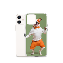 Funny Dancing Dog Green iPhone Case