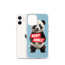 Keep Smile Blue Panda iPhone Case