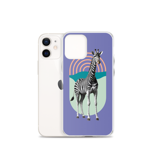 Giraffe Zebra Purple iPhone Case