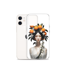 Beauty Lady with Orange Fruits iPhone Case