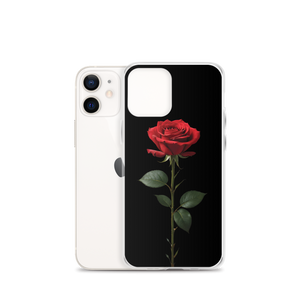 Red Rose on Black iPhone Case