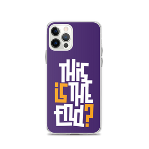 IS/THIS IS THE END? Purple Yellow Reverse iPhone Phone Case