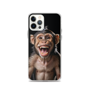 Happy Monkey Black iPhone Case