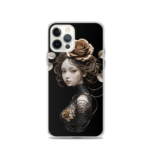 Lady Rose Copper Wire Art iPhone Case