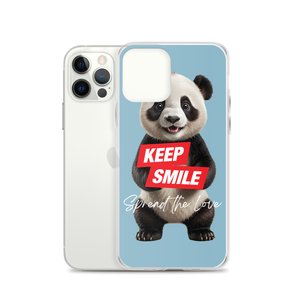 Keep Smile Blue Panda iPhone Case