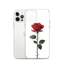 Red Rose on White iPhone Case