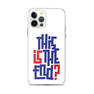 IS/THIS IS THE END? Navy Red iPhone Phone Case