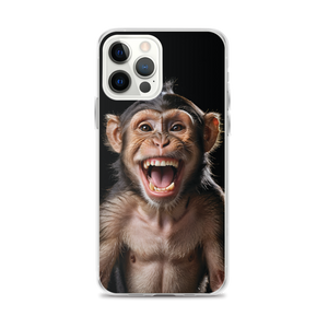 Happy Monkey Black iPhone Case