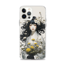 Oriental Lady with Yellow Flowers iPhone Case