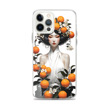 Oriental Lady with Orange Fruits iPhone Case