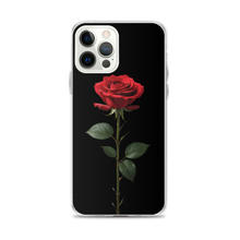 Red Rose on Black iPhone Case