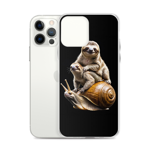 Sloth Riding A Snail iPhone Case