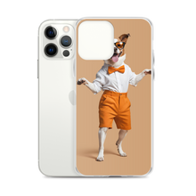 Happy Dancing Dog Beige iPhone Case