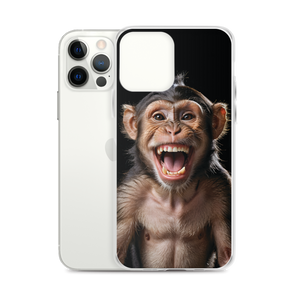 Happy Monkey Black iPhone Case