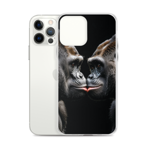 Gorilla Kissing iPhone Case