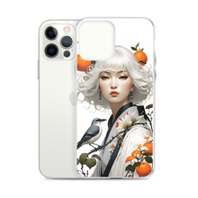 Beauty Lady with Orange and Bird iPhone Case