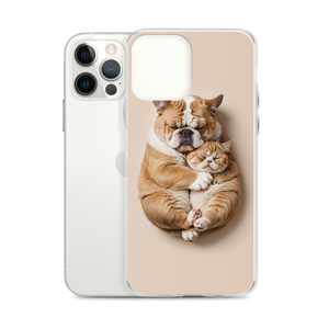 Cute Baby Cat and Dog Sleep iPhone Case