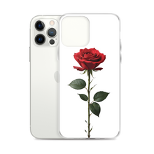 Red Rose on White iPhone Case