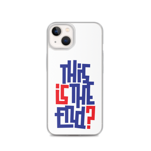 IS/THIS IS THE END? Navy Red iPhone Phone Case