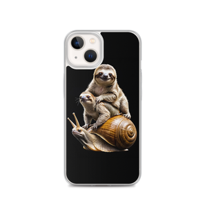 Sloth Riding A Snail iPhone Case