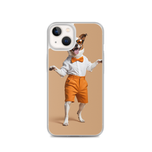 Happy Dancing Dog Beige iPhone Case