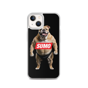 Sumo Bulldog Black iPhone Case