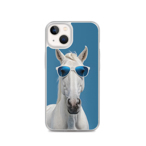 Cool Blue Horse iPhone Case