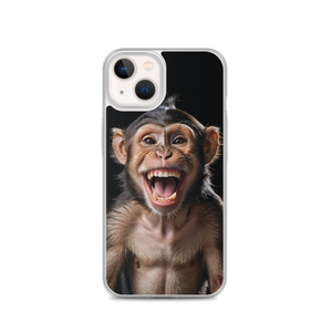 Happy Monkey Black iPhone Case