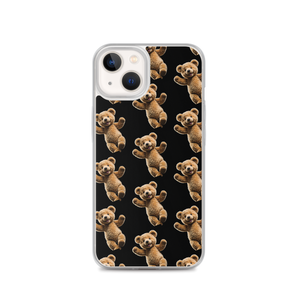 Happy Teddy Bear Pattern iPhone Case