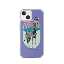 Giraffe Zebra Purple iPhone Case