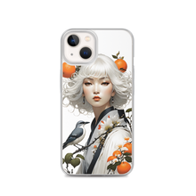 Beauty Lady with Orange and Bird iPhone Case