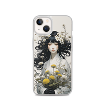 Oriental Lady with Yellow Flowers iPhone Case