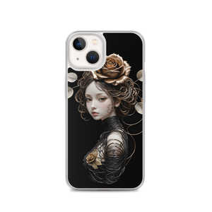 Lady Rose Copper Wire Art iPhone Case