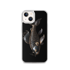 Minimalism Copperplate Art Fish iPhone Case