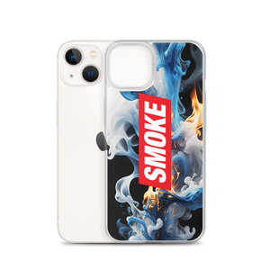 Blue Smoke Fire iPhone Case