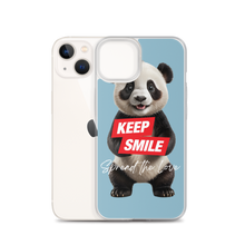 Keep Smile Blue Panda iPhone Case