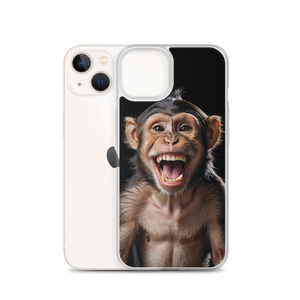 Happy Monkey Black iPhone Case