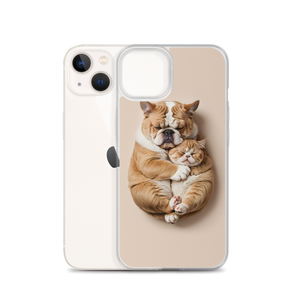 Cute Baby Cat and Dog Sleep iPhone Case