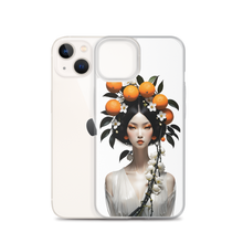 Beauty Lady with Orange Fruits iPhone Case