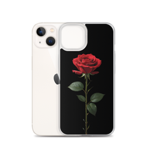 Red Rose on Black iPhone Case