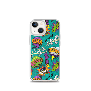 Comic Text Pattern iPhone Case