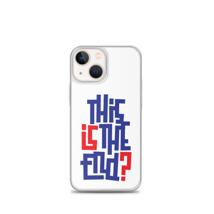 IS/THIS IS THE END? Navy Red iPhone Phone Case