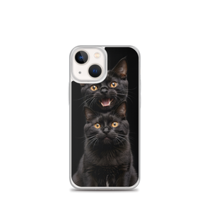 Two Black Cats Follows iPhone Case