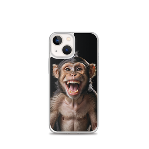 Happy Monkey Black iPhone Case