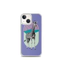 Giraffe Zebra Purple iPhone Case