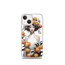 Oriental Lady with Orange Fruits iPhone Case