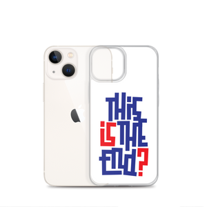 IS/THIS IS THE END? Navy Red iPhone Phone Case