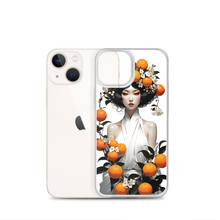 Oriental Lady with Orange Fruits iPhone Case